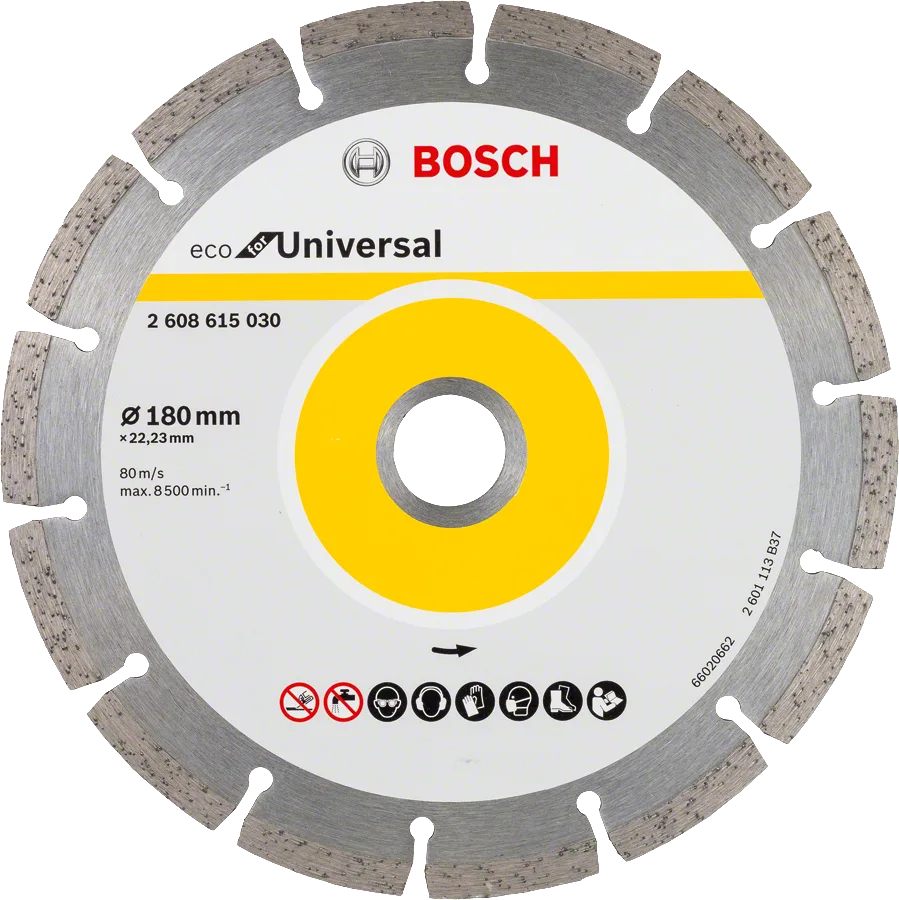 Bosch - Ekonomik Seri 9+1 Genel Yapı Malzemeleri İçin Elmas Kesme Diski 180 mm