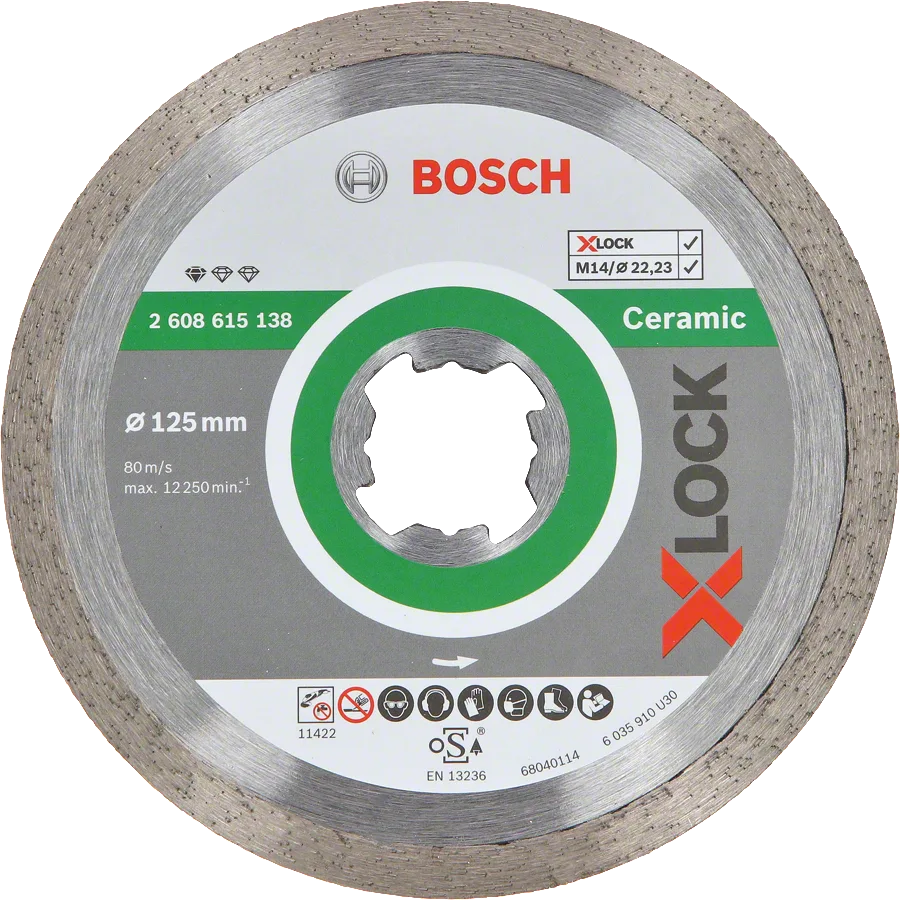 Bosch - X-LOCK - Standard Seri Seramik İçin Elmas Kesme Diski 125 mm