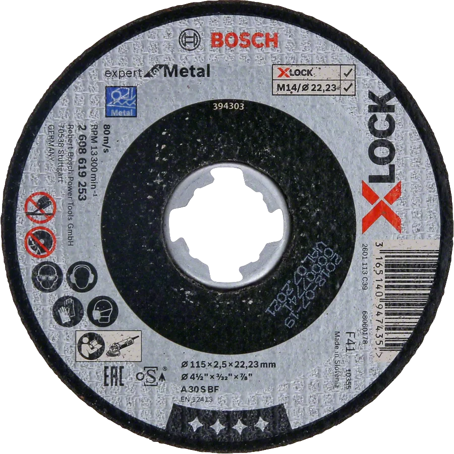 Bosch - X-LOCK - 115*2,5 mm Expert Serisi Düz Metal Kesme Diski (Taş)