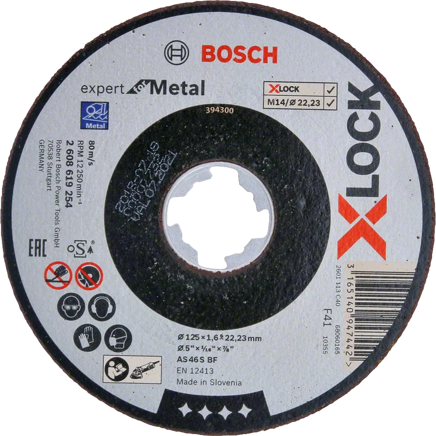 Bosch - X-LOCK - 125*1,6 mm Expert Serisi Düz Metal Kesme Diski (Taş)