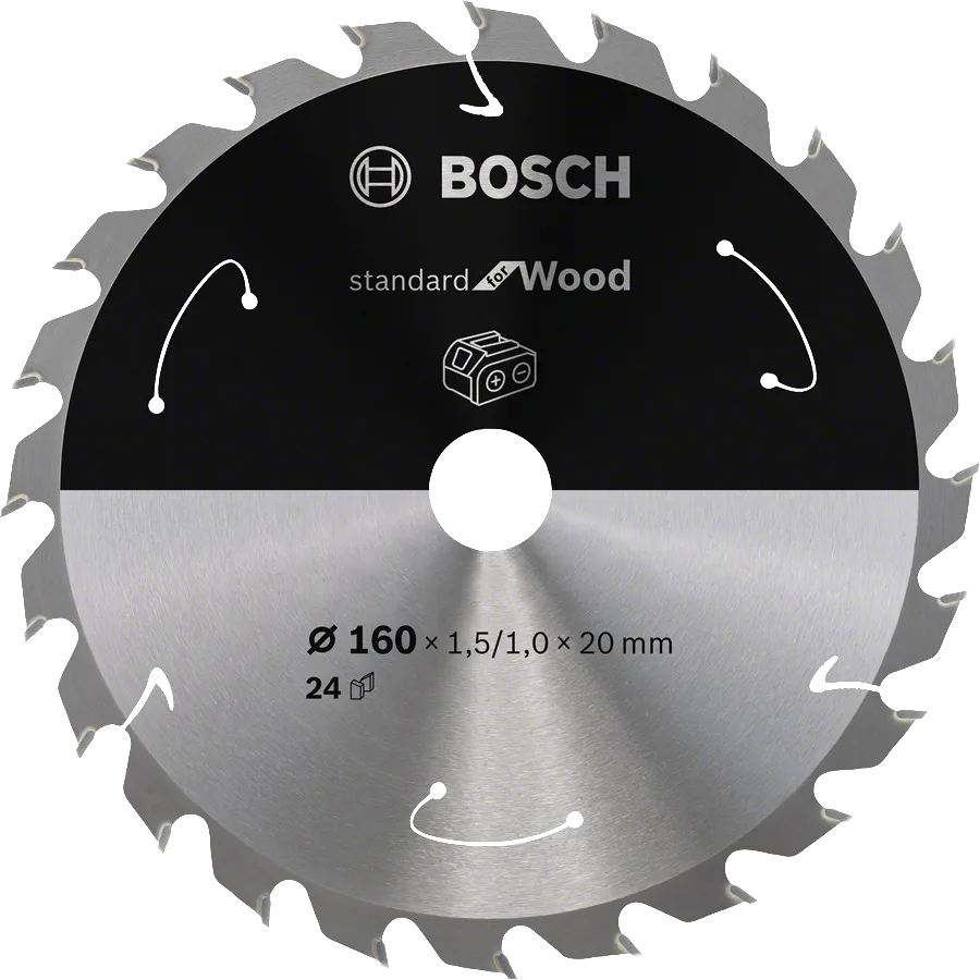 Bosch - Standard for Serisi Ahşap için Akülü Daire Testere Bıçağı 160*20 mm 24 Diş