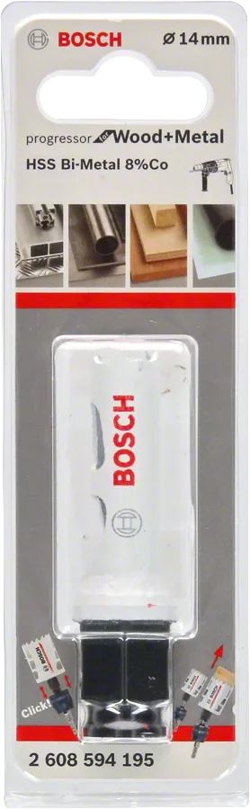 Bosch - Yeni Progressor Serisi Ahşap ve Metal için Delik Açma Testeresi (Panç) 14 mm