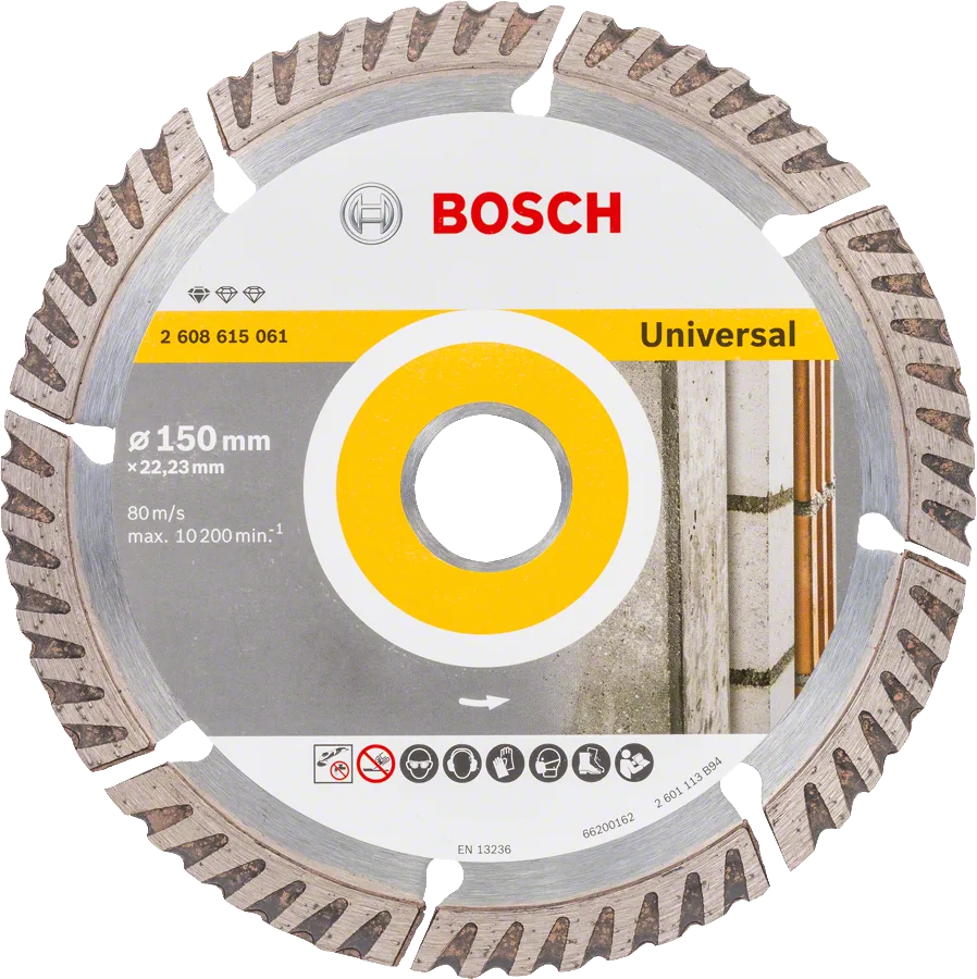 Bosch - Standard Seri Genel Yapı Malzemeleri İçin Elmas Kesme Diski 150 mm 10'lu Paket