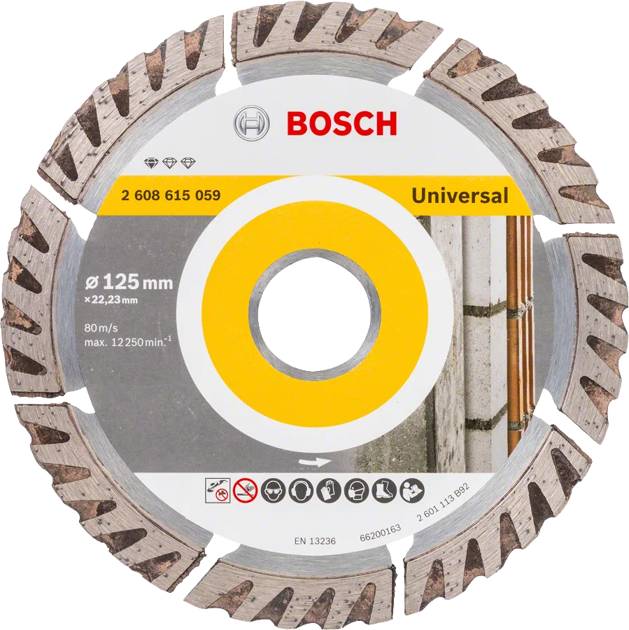Bosch - Standard Seri Genel Yapı Malzemeleri İçin Elmas Kesme Diski 125 mm