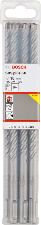Bosch - SDS-Plus-5X Serisi Kırıcı Delici Matkap Ucu 10*210 mm 10'lu